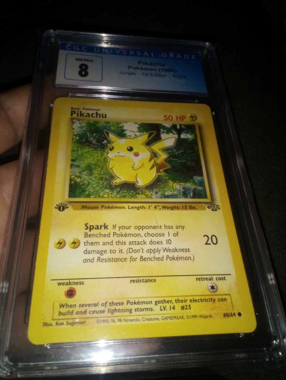 1999 Pokemon Pikachu 1st Edition Pokémon Card - Yellow